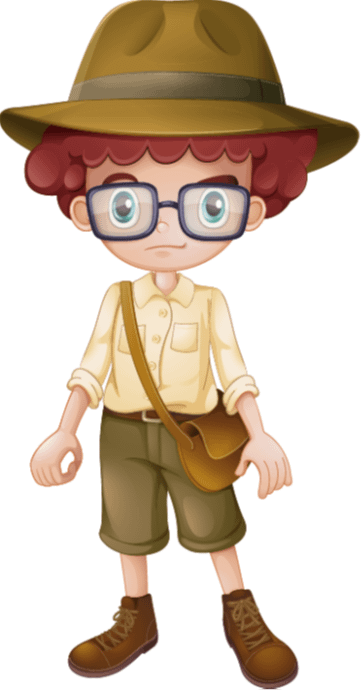 Dibujo de un niño explorador