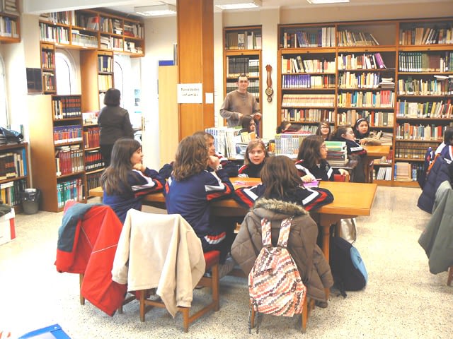 Instantánea de los chicos trabajando en Tarazona.