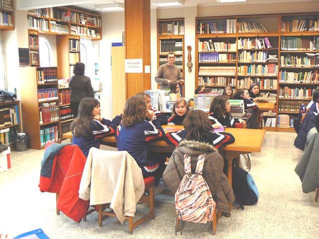 Instantánea de los chicos trabajando en Tarazona.