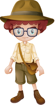 Dibujo de un niño explorador